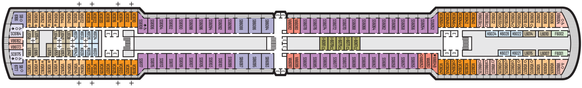 Deck 6 - Upper Verandah plan